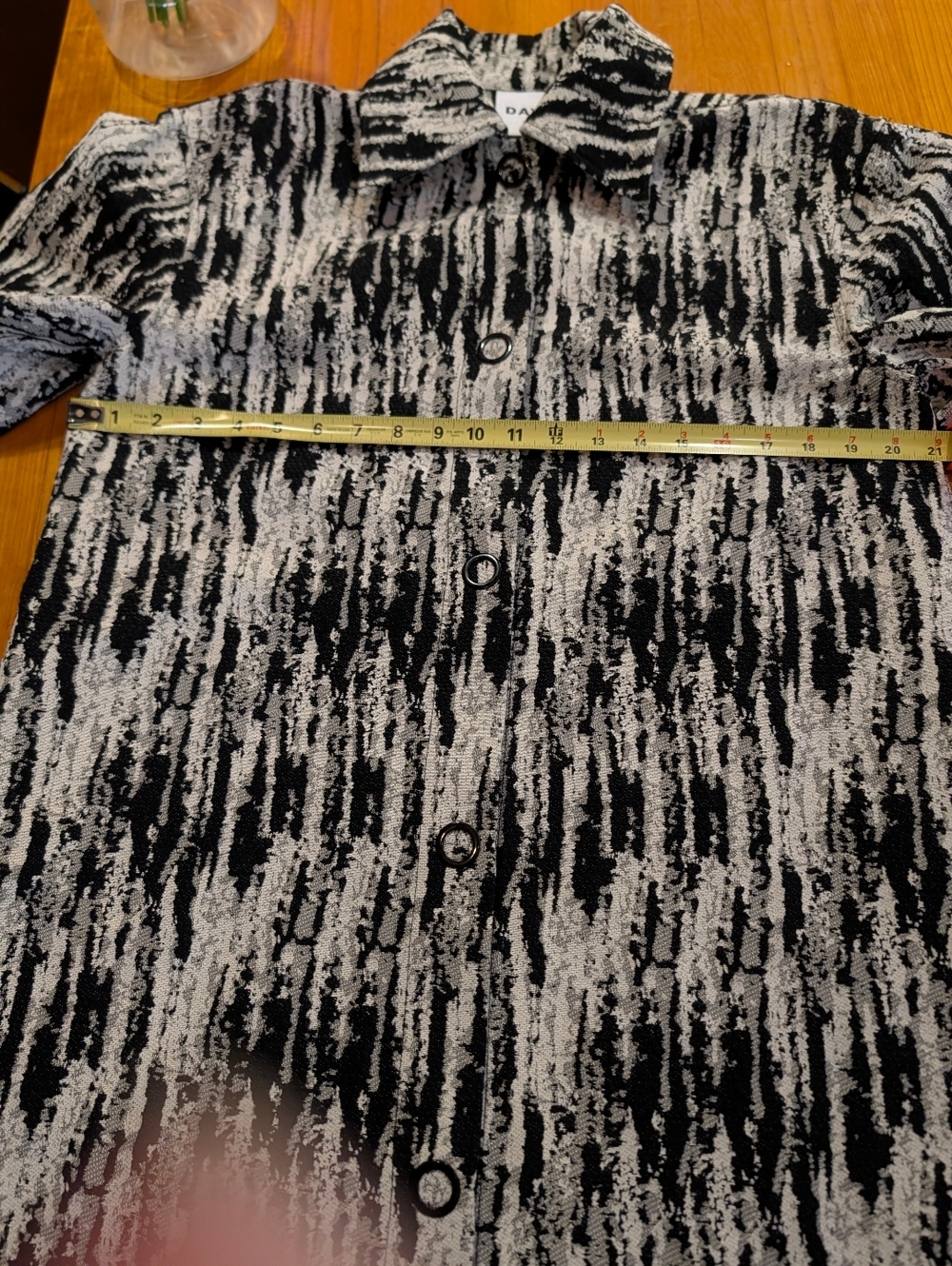 Day Birger et Mikkelsen Black & White Tunic Shirt Coat (Lilo Artistic Texture) - Picture 8 of 11